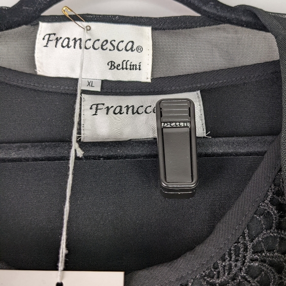 NWT, 3 PC Franccesca  Bellini  Lace Front Dress With Light Jacket. - Picture 4 of 9